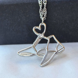 Halskette Gardestiefel silber